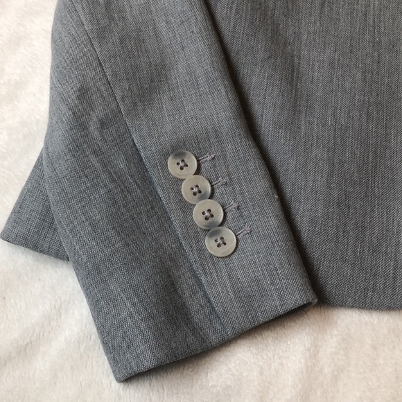 Express Textured Button Front Blazer NWT in Light Grey Size 00 - Picture 5 of 6